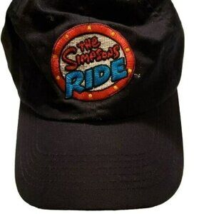 The Simpsons Ride Hat 2008‎ Universal Studios Adjustable Black Cotton